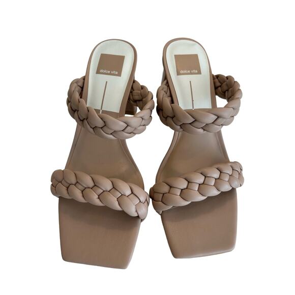 Dolce Vita Ashby Braided Block Heel Sandals - SZ 9.5, Casual Slip On Shoes - Picture 4 of 10